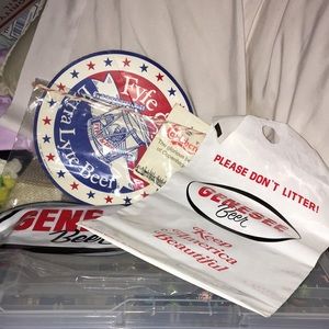 VTG Beer Advertising Lot of three pieces Genesee, Fyfe &Drum & Carlsberg Beers